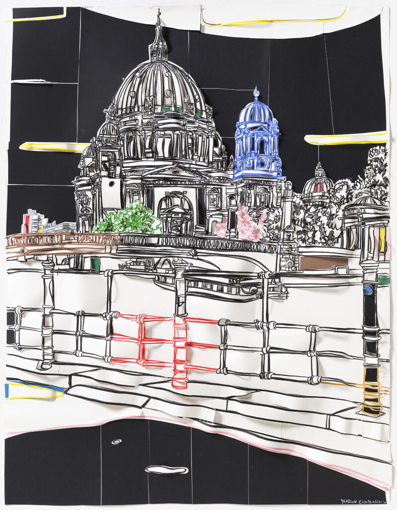 Marion Eichmann, Berliner Dom, 2026, Ölpastell, Papier auf Papier, 130 x 100 x 3,5 cm, gerahmt mit Acrylglas