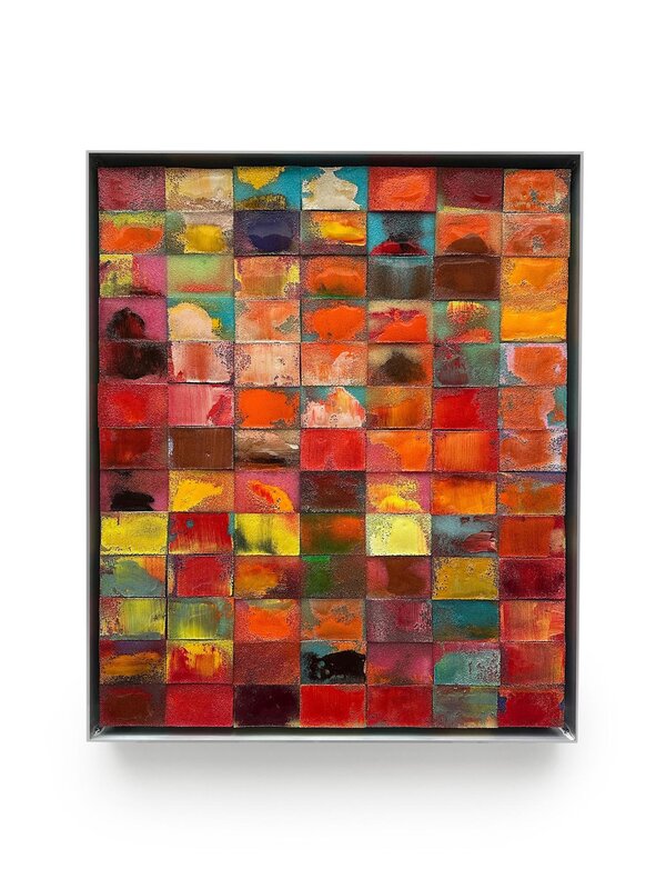 Mosaik 2173, 2025, Acryl, Harz auf Topfreiniger, 70 x 60 x 5 cm
