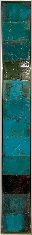 Mosaik AL 1563, 2021, Acryl, Harz auf Autowaschschwamm, 133 x 17 cm