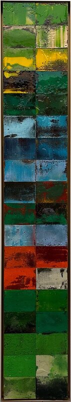 Spring Garden ALD1590, 2021, Acryl, Harz auf Autowaschschwamm, 200 x 34 cm