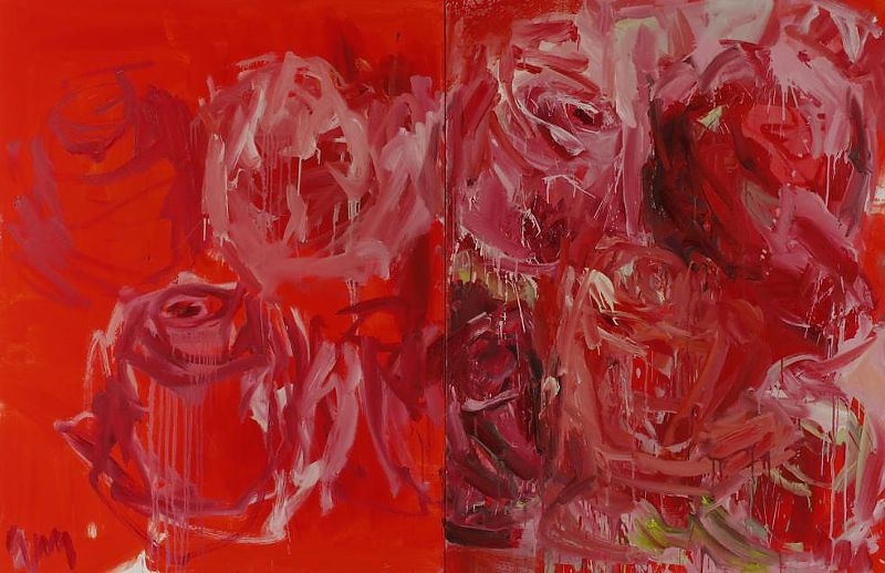 Doppelrosen rot