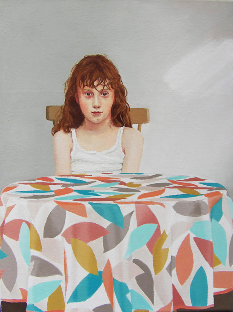 Junge am Tisch, 2024, 40 x 30 cm