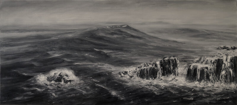 Sador Weinsčlucker, neulich aufgewacht, 2026, Öl auf Leinwand, 70 x 160 cm