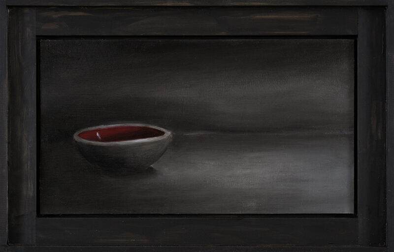 Sador Weinsčlucker, komm zu mir, 2025, Öl auf Leinwand, 25 x 45 cm