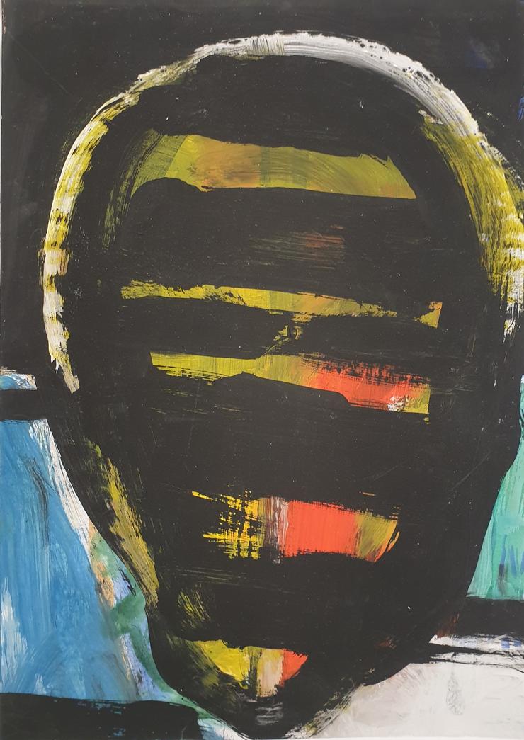 Achim Freyer, „Kopf mit waagerechtem Schatten“, 1998