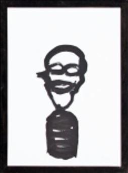Achim Freyer, „Aus der Serie "Köpfe - schwarz"“, 1996