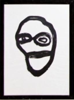 Achim Freyer, „Aus der Serie "Köpfe - schwarz"“, 1996