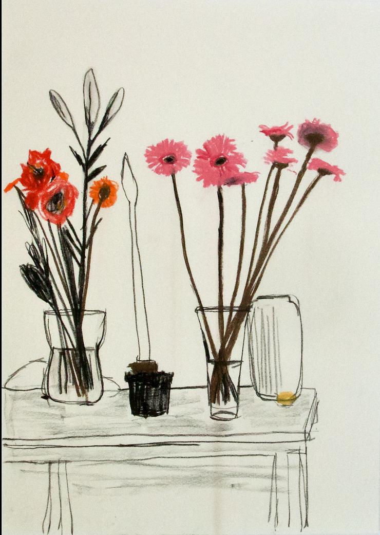 Karsten Kusch, „Blumen im Atelier 1“, 2023