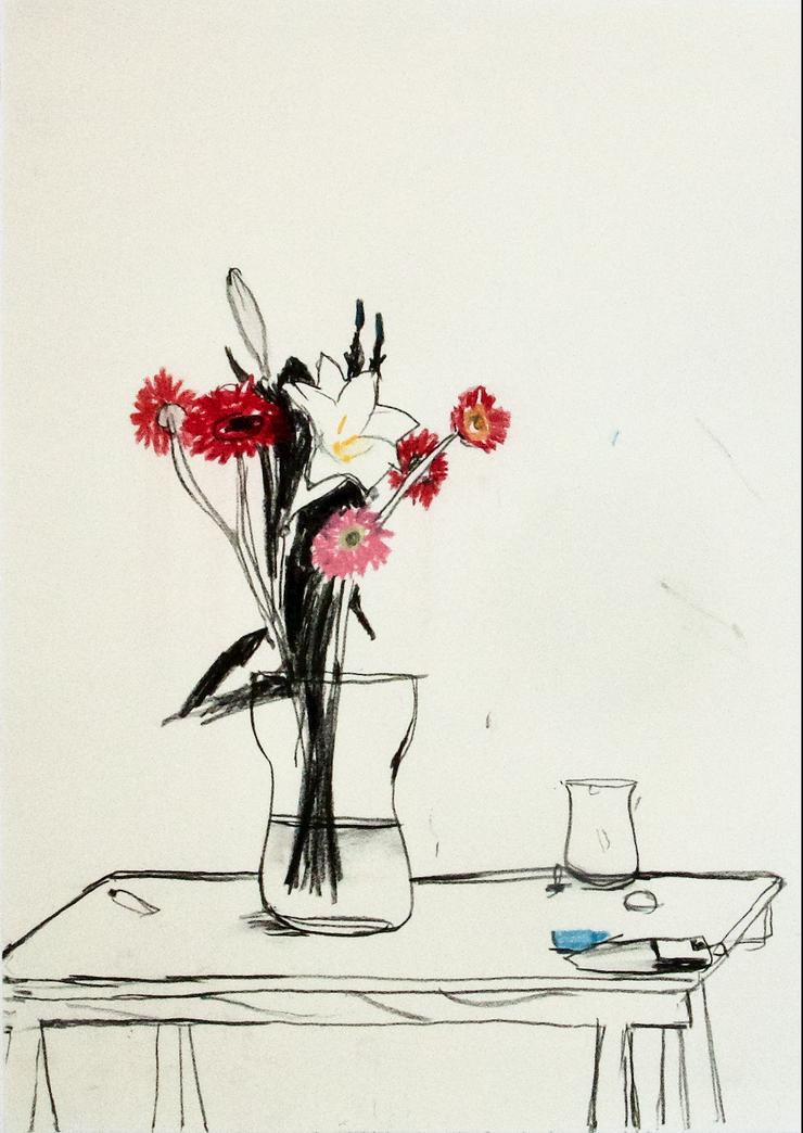 Karsten Kusch, „Blumen im Atelier 4“, 2023
