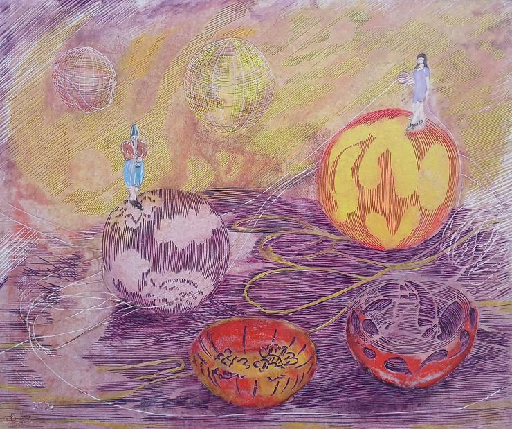 Sabine Ostermann, „Kugelwelten“, 2023