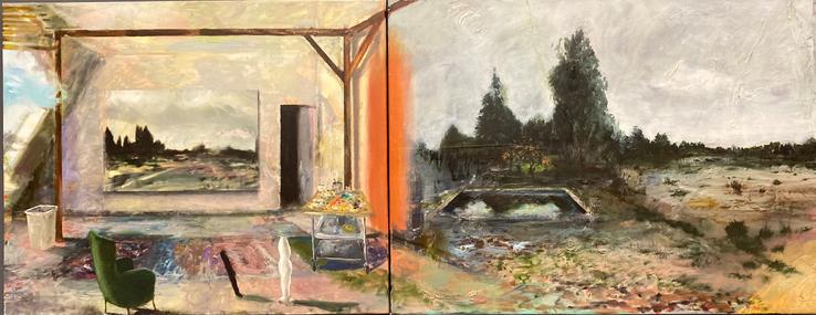Armin Völckers, „Atelier / Heide (zweiteilig)“, 2023