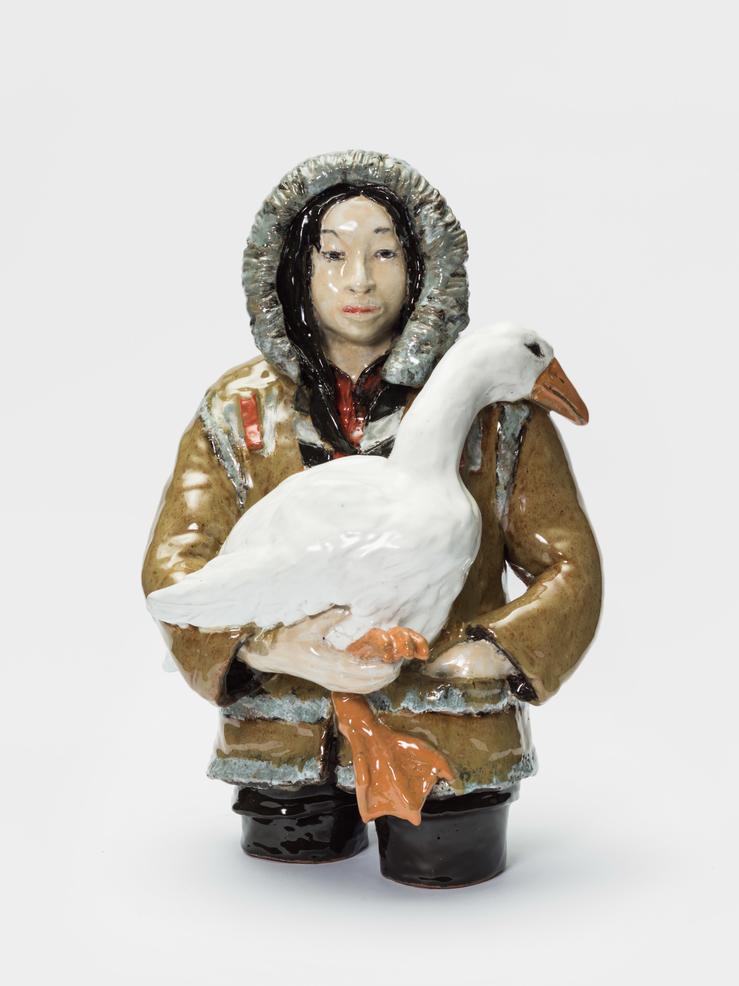 Rosi Steinbach, „Versuch (Frau mit Gans)“, 2016