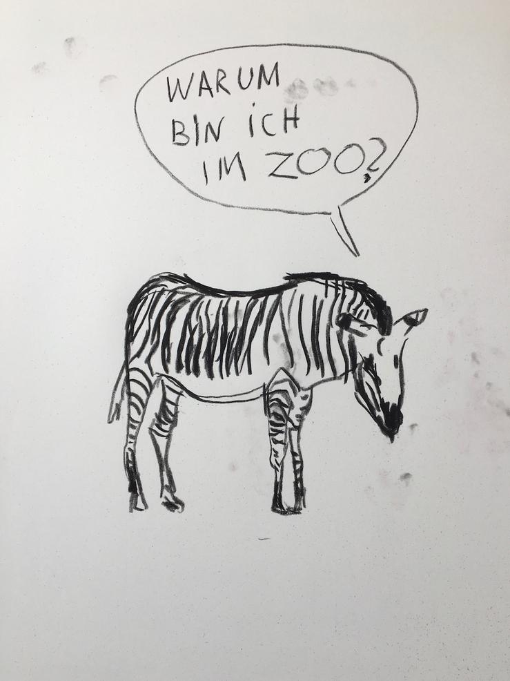 Karsten Kusch, „Serie Zootiere - Zebra“, 2025