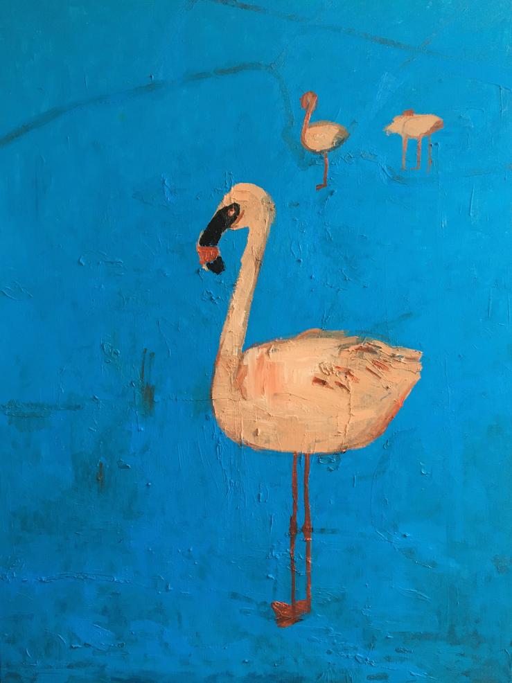 Karsten Kusch, „Serie Zootiere  - Flamingo“, 2025
