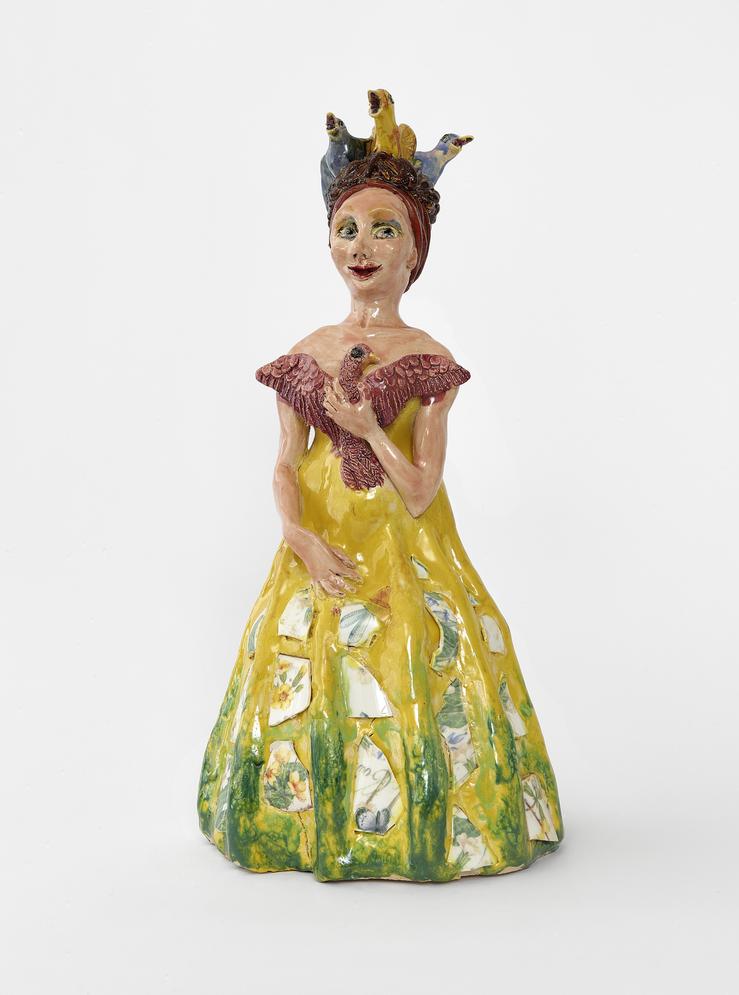 Ariane Boss, „Gelbe Frau Schlüsselblumen“, 2024