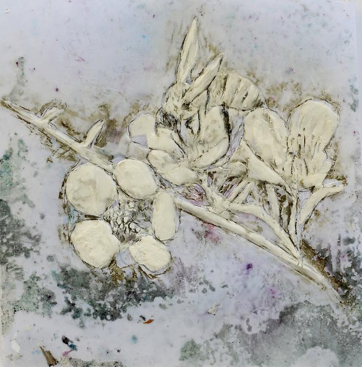 Heike Jeschonnek, „Biene auf Blume 4“, 2022