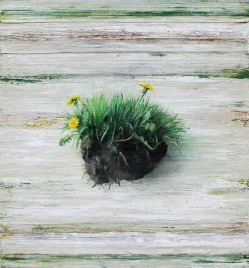 Michael Lauterjung, „Landschaftsstück mit Löwenzahn“, 2021