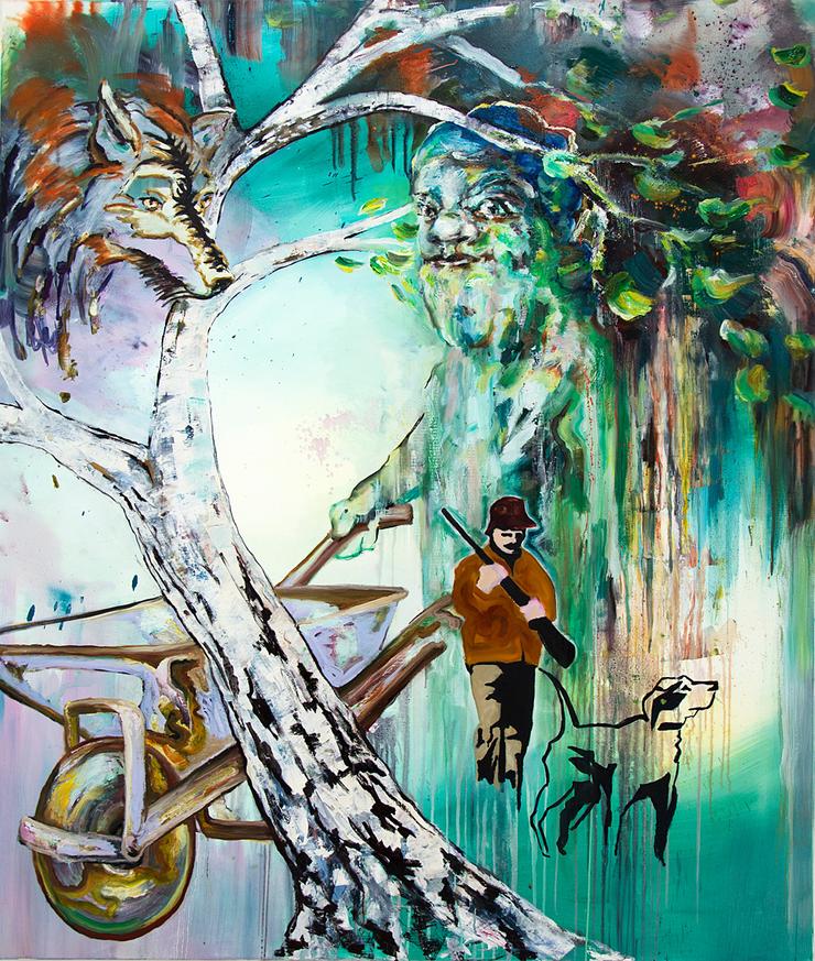 Florian Pelka, „Die Fährte in den Wald“, 2020