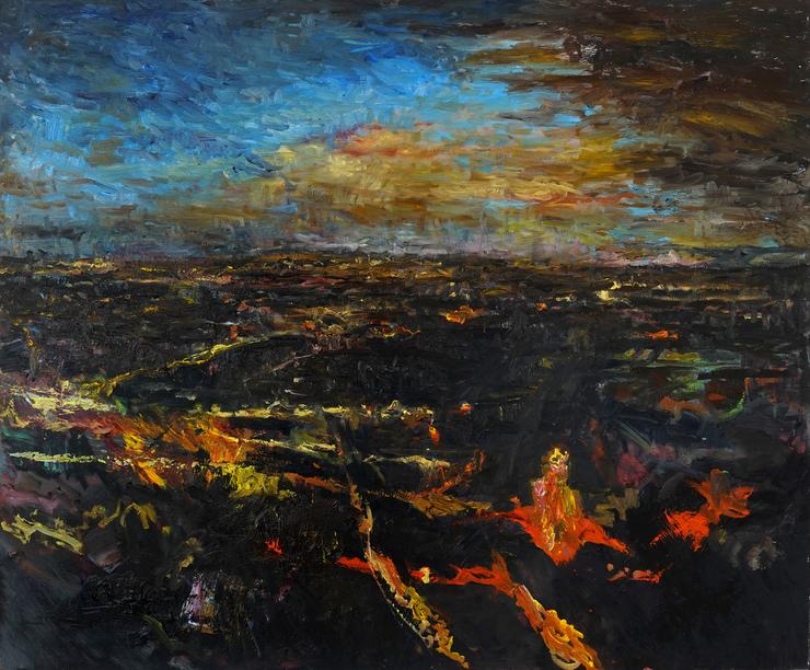 Michael Ramsauer, „Abendstadt 1“, 2021