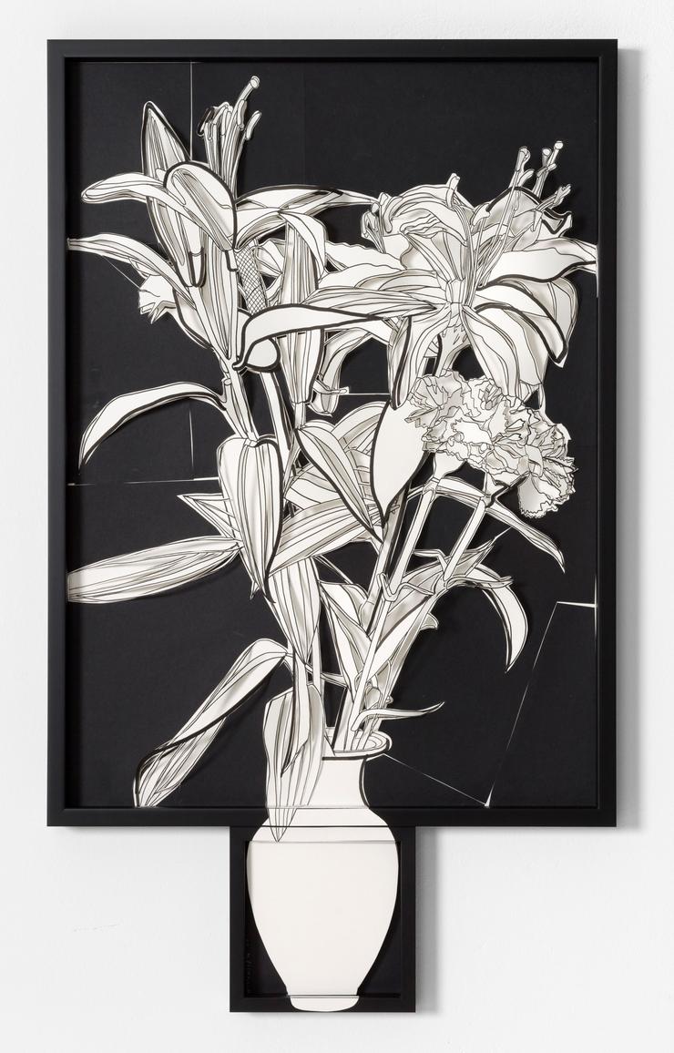 Marion Eichmann, „Blumen mit Weißer Vase (2-teilig)“, 2023