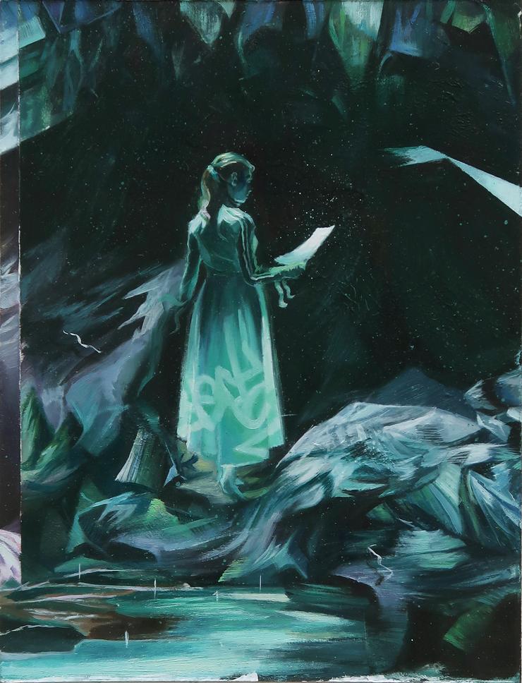 Michael Streun, „Die Vorleserin (Studie)“, 2023
