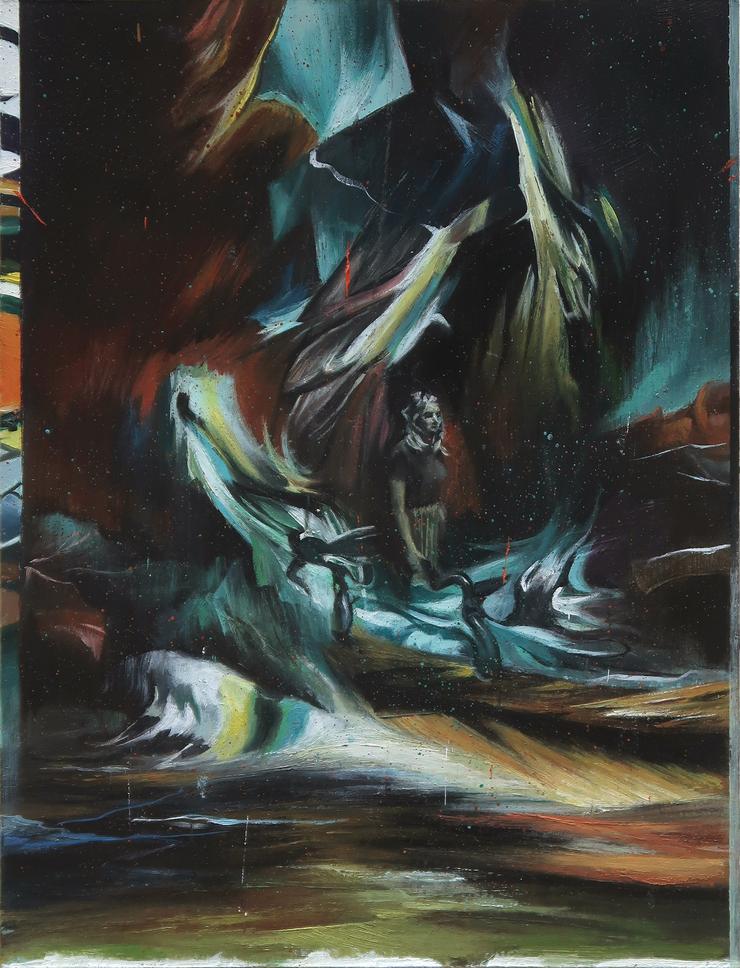 Michael Streun, „Der Schacht (Studie)“, 2022