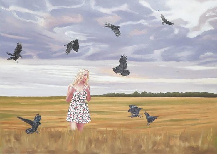 Persis Eisenbeis, „Junge Fau mit Rabenvögel“, 2026