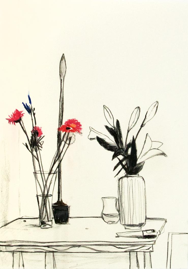 Karsten Kusch, „Blumen im Atelier 2“, 2023