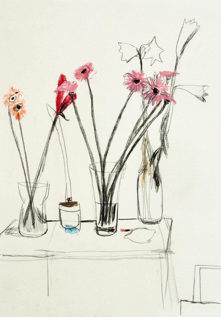 Karsten Kusch, „Blumen im Atelier 3“, 2023