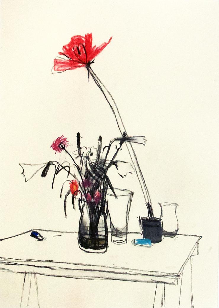 Karsten Kusch, „Blumen im Atelier 5“, 2023