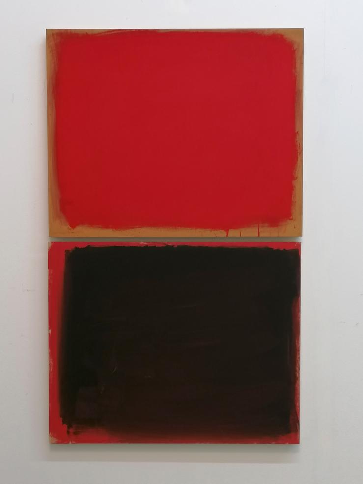 Werner Schmidt, „Rot/Schwarz (zweiteilig)“, 2012/2020