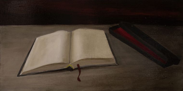 Sador Weinsčlucker, alles da, 2026, Öl auf Leinwand, 248 x 503 cm