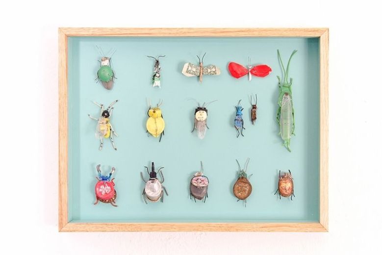 Insektenkasten (Mai I), 2019, mixed media 30 x 40 cm