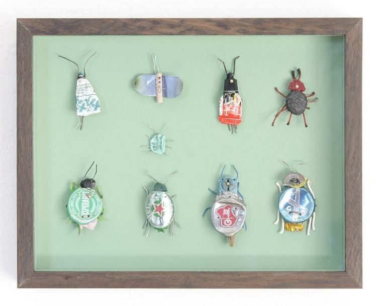 Insektenkasten (Juni V), 2019, mixed media 25 x19,5 cm