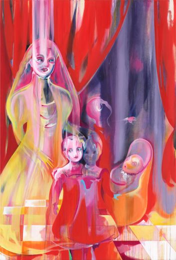 Firstborn, acrylic on canvas, 155 × 105 cm, 2026