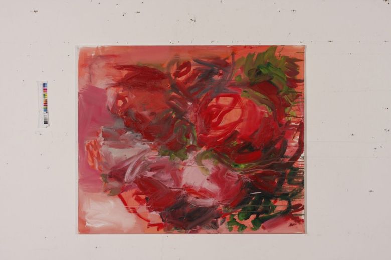 rosen zinnober, 2010, Oel auf Leinwand, 120 x 100 cm