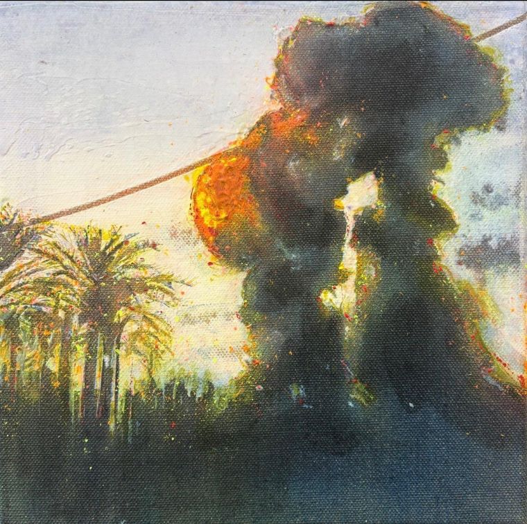 Sturm 11, 2025, Acryl auf Leinwand, 30 x 30 cm