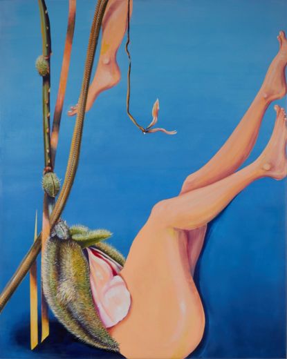 Hidden Places, 2024, Acryl/Öl/Ölkreide auf Leinwand, 125 x 100 cm