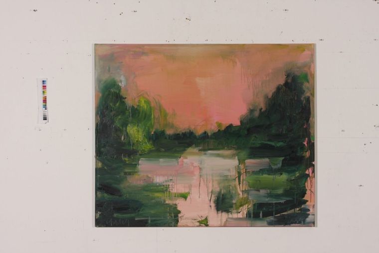 see lichtrosa, 2010, Oel auf LW, 100 x120cm