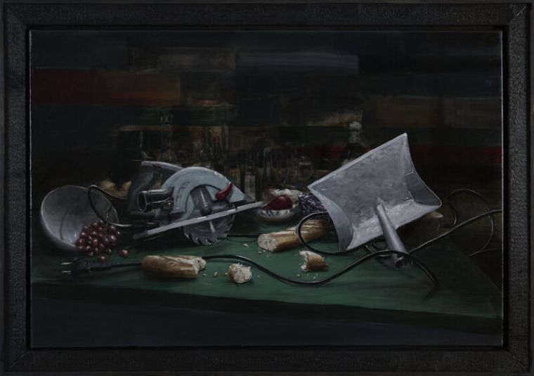 Sador Weinsčlucker, was das herz begehrt, 2025, Öl auf Leinwand, 80 x 120 cm