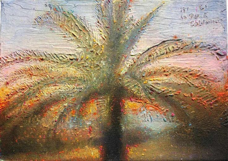 Sturm 24, 2026, Acryl auf Leinwand, 25 x 35 cm