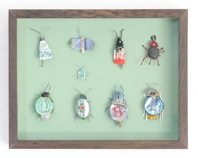 Insektenkasten (Juni V), 2019, mixed media 25 x19,5 cm