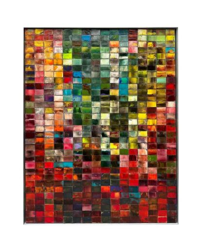 Mosul, 2023, Mosaik: Acryl, Harz auf Topfreiniger, 175 x 136 cm