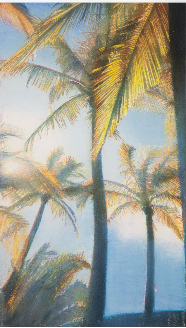 Sturm 3, 2025, Acryl auf Leinwand, 150 x 85 cm