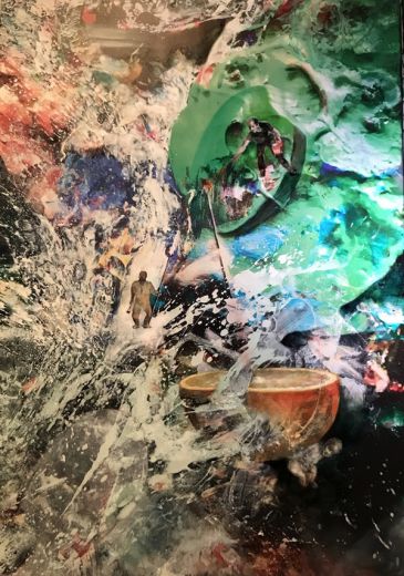 Thousand years of humility (1), 2020, Mischtechnik auf Leinwand, 280 x 200 cm