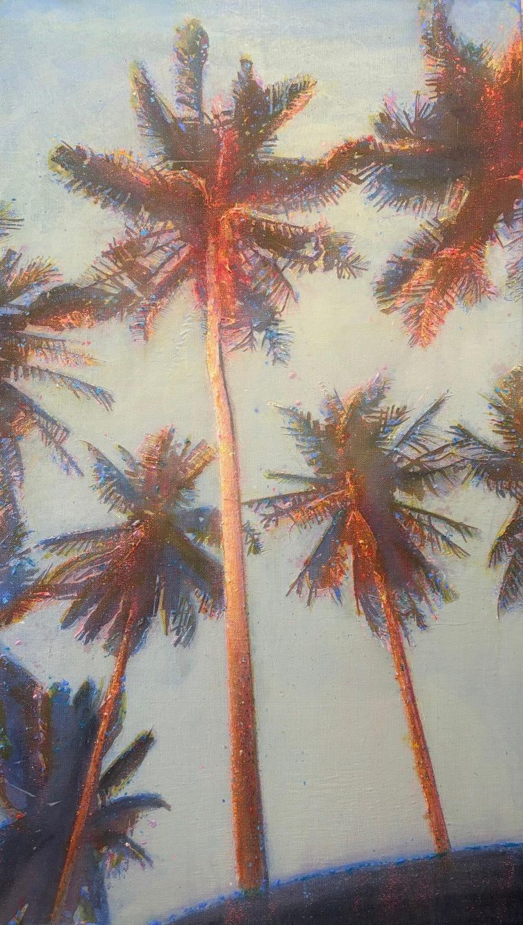 Sturm 6, 2025, Acryl auf Leinwand, 105 x 60 cm