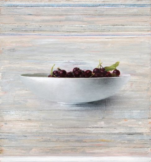 Jostabeeren, Acryl, Lack, Leinwand, 2018, Öl auf Holz, 92 x 86 cm