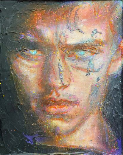 Die Verborgenen 16, 2025, Acryl auf Leinwand, 50 x 40 cm