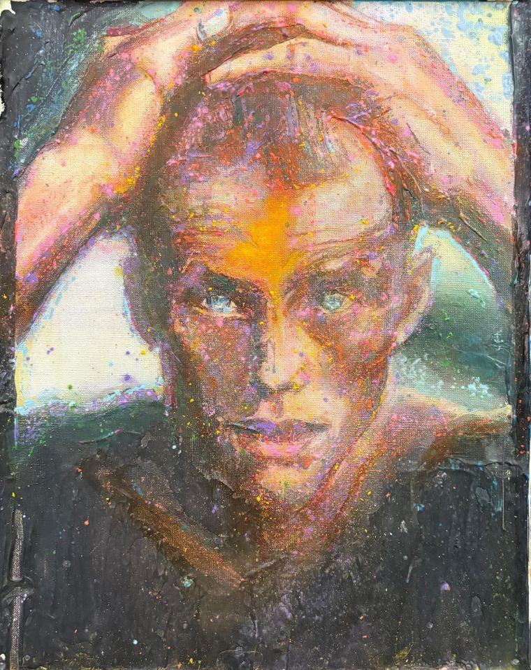 Die Verborgenen 8, 2025, Acryl auf Leinwand, 50 x 40 cm