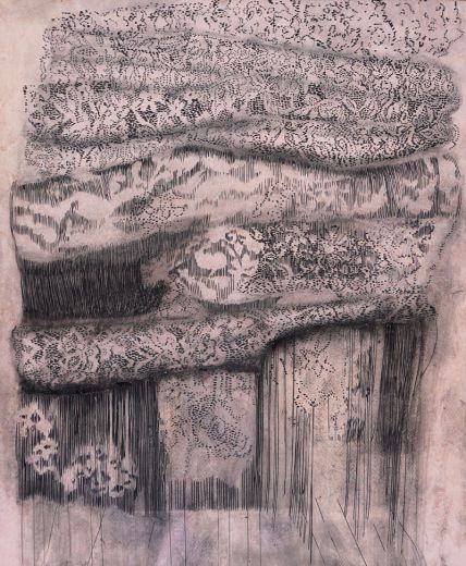 Spitze, 2024, 72 x 60 cm, Linolschnitt, Alkydfarbe